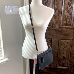 NWT Kate Spade zip crossbody black